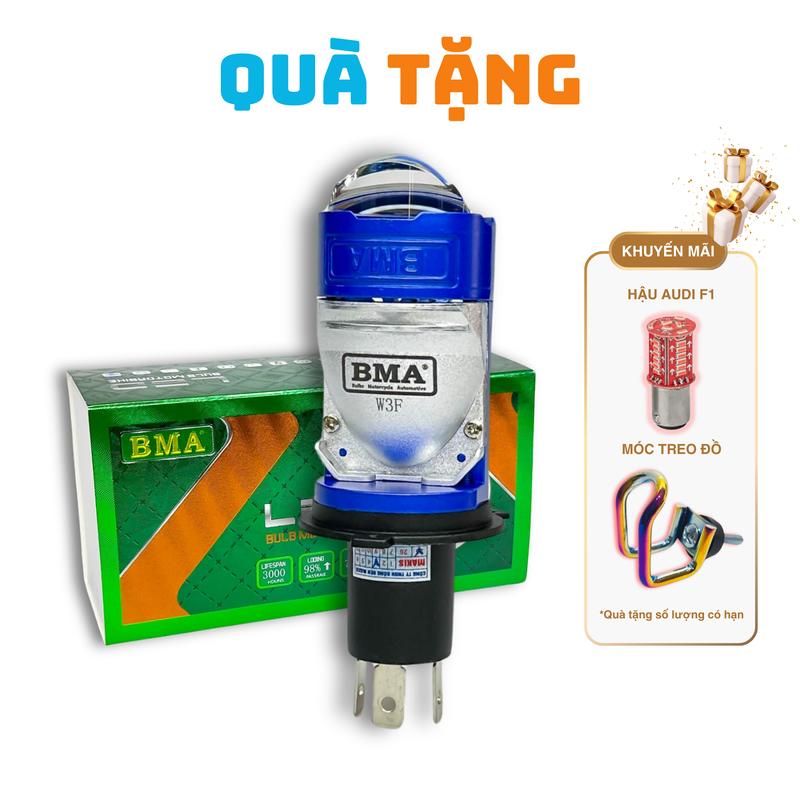 [Hàng Chuẩn BMA] Đèn Pha LED Bi Cầu Mini W3F - 60W Ánh Sáng Mạnh Mẽ, Trợ Pha Laser 12-24V ĐiệnBình Bảo Hành 1 Năm - Phụ Tùng ÔTô, Xe Máy