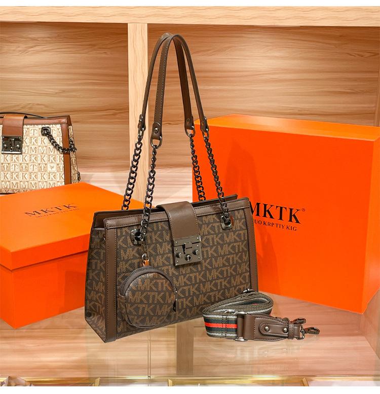 Product Introduction of Senior Sentong Qin Tote Big Bag 2023 New Fashion Large Capacity Versatile Chain Bag Women's Shoulder Messenger Bag 10