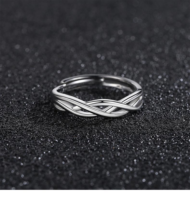 Product Introduction of Nhẫn bạc Sterling dành cho nam giới, Nhẫn Đơn, Nhẫn nam Hợp Xu hướng Nhẫn bạc Cá tính, Nhẫn bạc sinh viên cao cấp, Không phai màu, 926 11