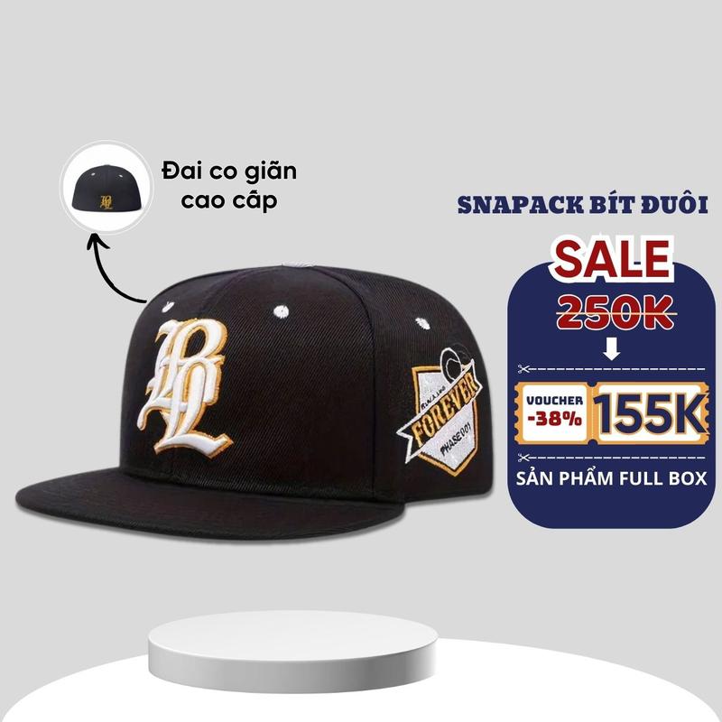 Mũ bít đuôi nữ nam chính hãng, Nón snapback LPL bít đuôi lưỡi trai phong cách hiphop
