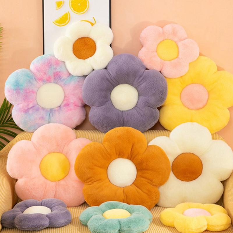 Product Introduction of เบาะรองนั่งตุ๊กตาดอกเดซี่ 35 ซม. รูปดอกทานตะวัน หมอนรองนั่งในห้องนอนเด็กผู้หญิง ตกแต่งห้องสำนักงาน เบาะโซฟา ของเล่นตุ๊กตา 16