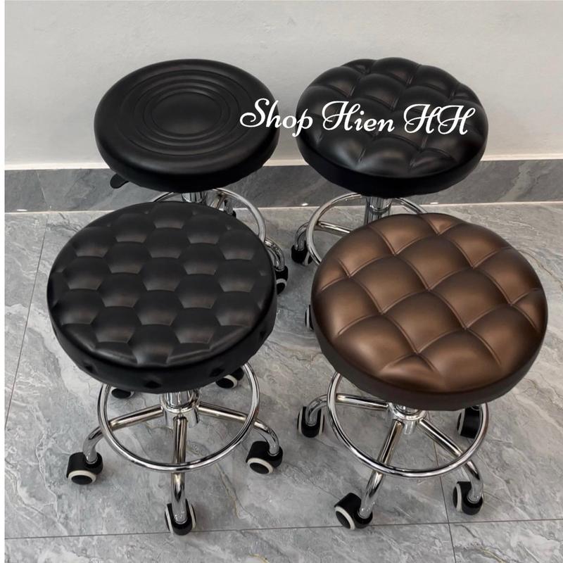 Ghế ngồi xoay 360 độ chỉnh cao thấp, chịu lực tốt - Mẫu ghế spa da PU thiết kế bồng bềnh, thẩm mỹ cao