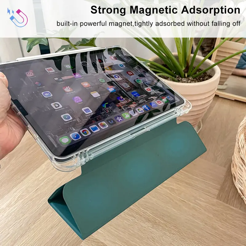 Vỏ Acrylic Trong Suốt, Dành Cho iPad Pro 11 / 13, M4 / 2024, Air 6, 11, Air5 / 4, 10.9, Pro 12.9, Mini 6, 5 / 6th, 9.7, 10.2 ", Tương Thích Với iPad Thế Hệ Thứ 7 / 8 / 9 / 10, Có Ngăn Đựng Bút, Csae Phụ Kiện 0