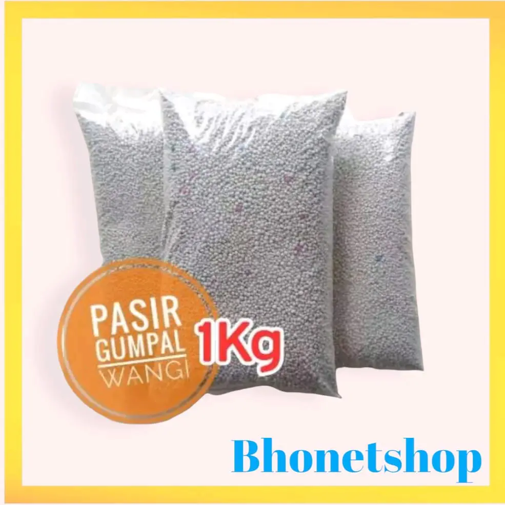 pasir kucing wangi 1kg Pasir gumpal wangi