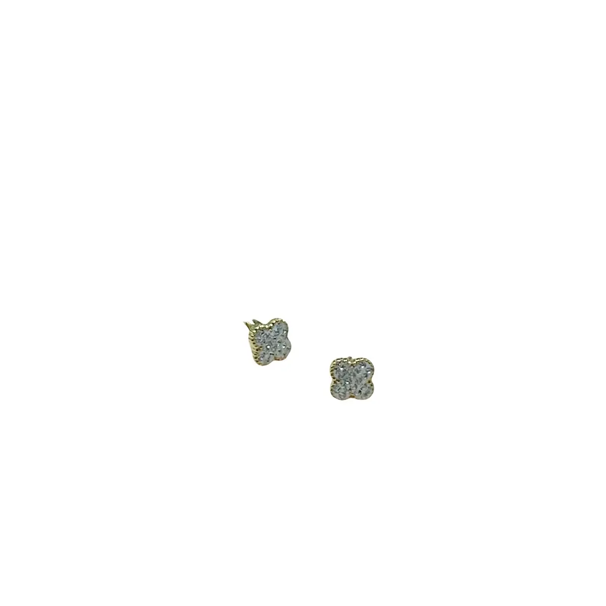 Anting tusuk titanium gliter bunga putih cantik