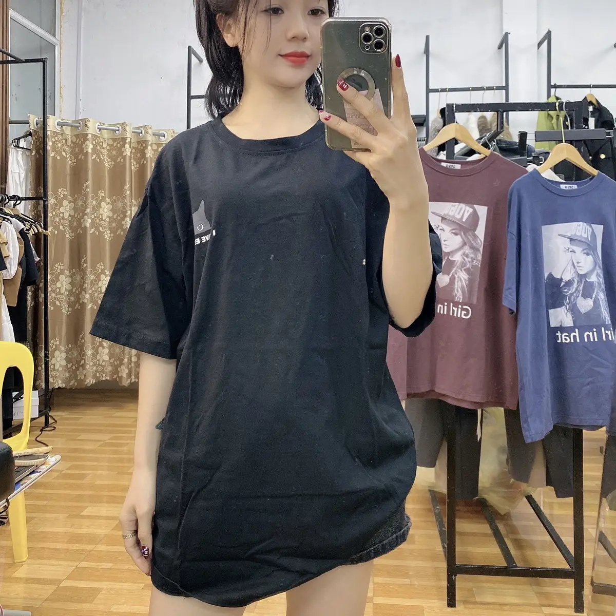 Áo phông thụng hình tho và meo dành cho nữ , nam