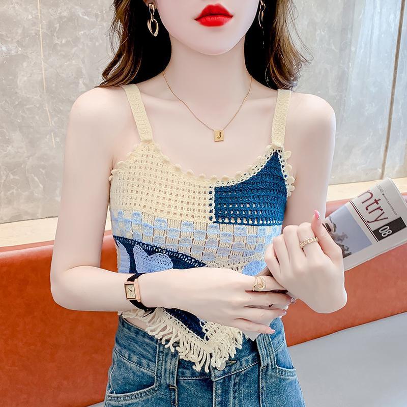Áo Croptop Phong Cách Bohemian Đan Không Tay Hàng Mới Về Năm 2025, Áo Ba Lỗ Dân Tộc Mùa Hè Gợi Cảm Cho Nữ, Hợp Xu hướng Và Sành Điệu, Phổ Biến, Thời Trang Thanh Lịch Cao Cấp 1