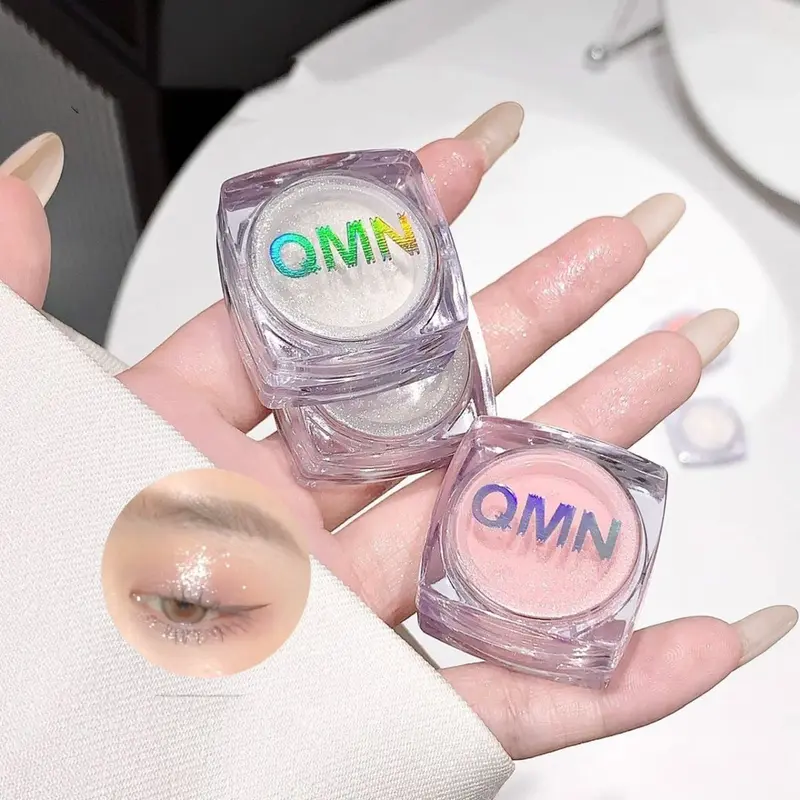 Phấn ánh Đơn Sắc MÀU, Bảng Phấn Tạo Khối, Phấn Mắt Làm Sáng, Lông Mi Tơ Tằm Lấp Lánh Khoai Tây Nghiền, QMN, 3D 1