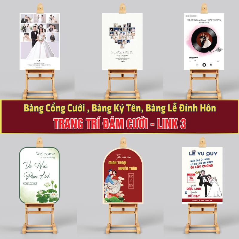 [Bảng Cổng Cưới 03] Bảng Cổng Cưới, Bảng Ký Tên, Bảng Welcome Trang Trí Đám Cưới