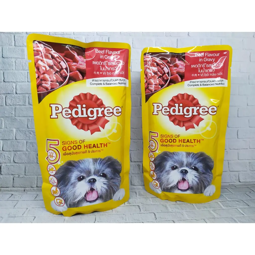 PEDIGREE POUCH - ADULT - BEEF - 130GR - MAKANAN ANJING