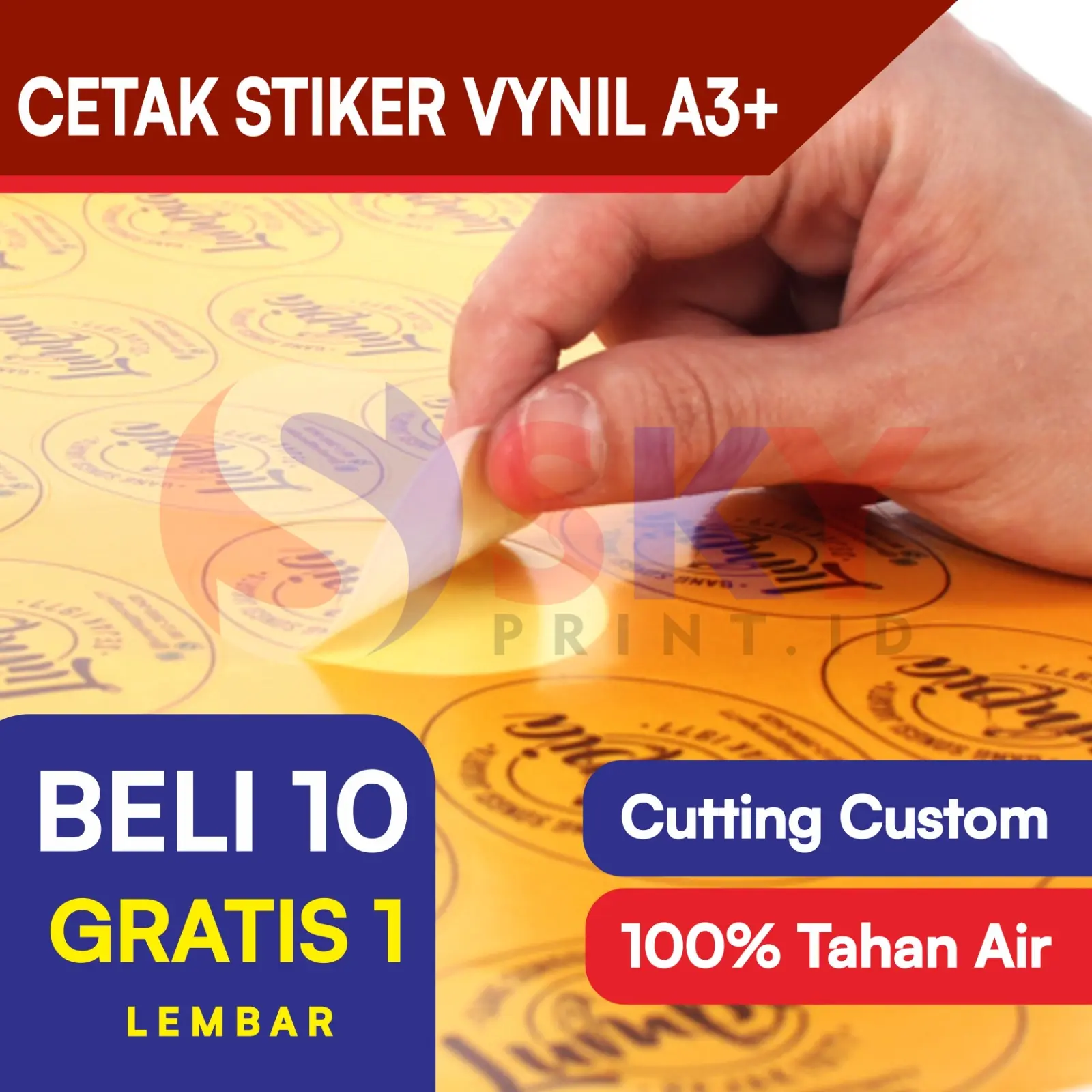 Grosir Cetak Stiker  Label Kemasan Produk dan Sudah Termasuk Cutting Murah Banget Satu Hari Jadi dan Berkualitas Transparan