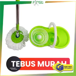 TEBUS MURAH C526 Alat Pembersih Lantai Pel Dengan Ember Putar Praktis Serbaguna
