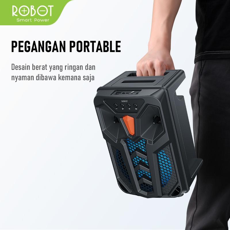 ROBOT Speaker Karaoke Bluetooth 5.3 RB300 With RGB Light Microphone Original - Garansi Resmi 1 Tahun (RB300 kr) [ BISA COD ] Speakers Bass 2
