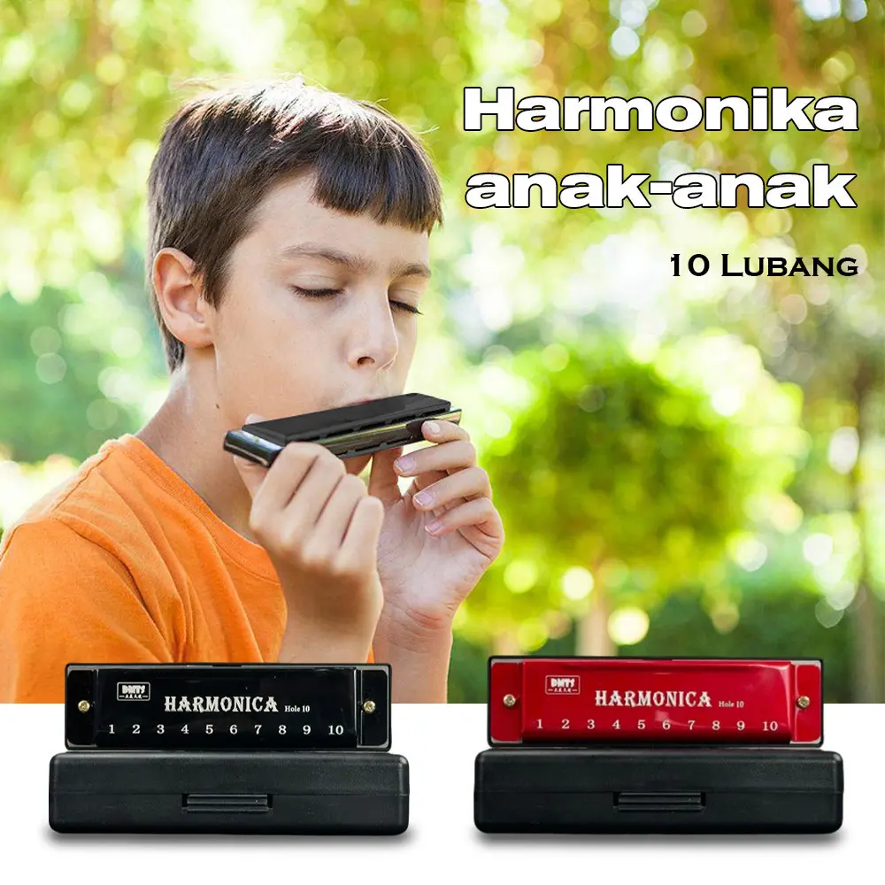 10 lubang Nada C Harmonica 10 Hole Diatonik Blues Jazz Rock Country 10 Holes Nada C