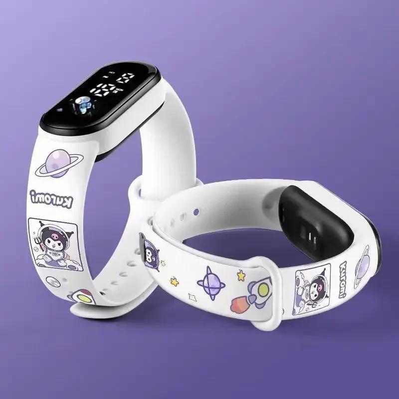 Product Introduction of 2024 New Mlnlso Sanrio Cute Kuromi Cinnamoroll Ins Cartoon Watch Strap Waterproof Student Toy Kids Electronic Watch Girl Gift 5