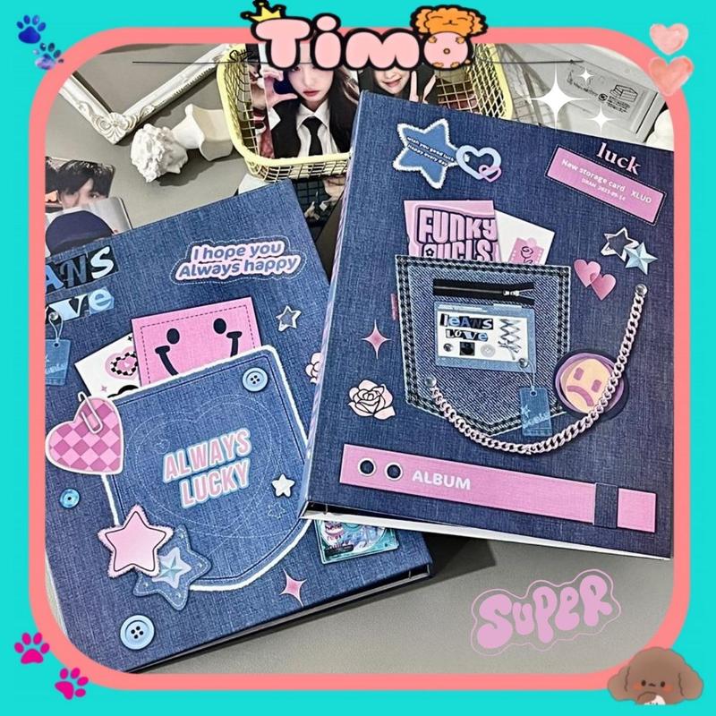 Binder Đựng Card A5 Jeans Phong Cách Y2K Album Rỗng Không Kèm Sheet Hàn Quốc Kpop Timo VPBL26