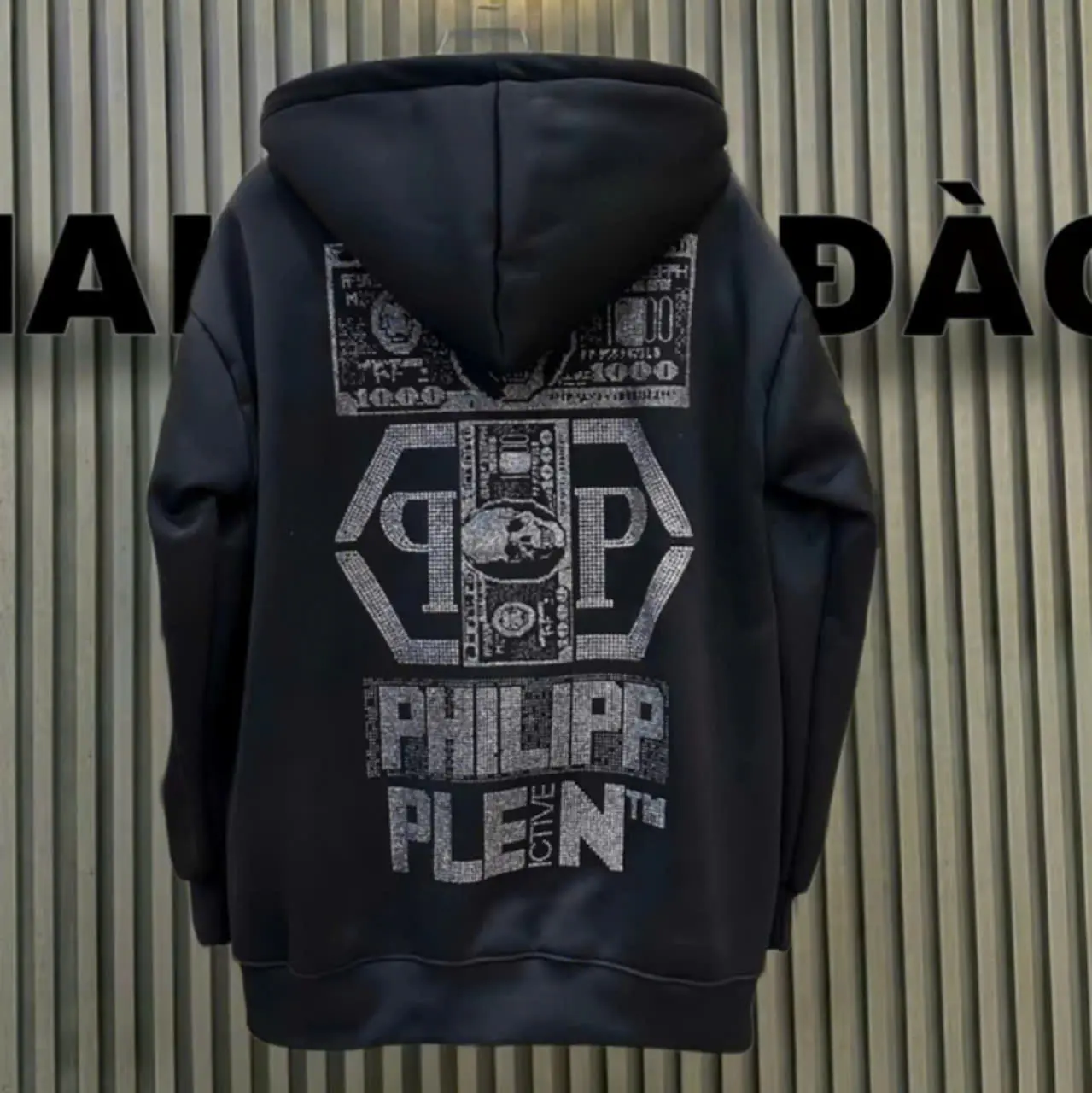 Áo Hoodie Nam Nữ Philip Đính kim tuyến, chất nỉ tàu dày dặn - Dài Tay - Menswear Có Túi