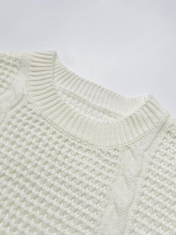 Women's Crew Neck Sweater, Casual Comfort Sweater Pullover, Ladies Knitwear for Daily Wear 6
