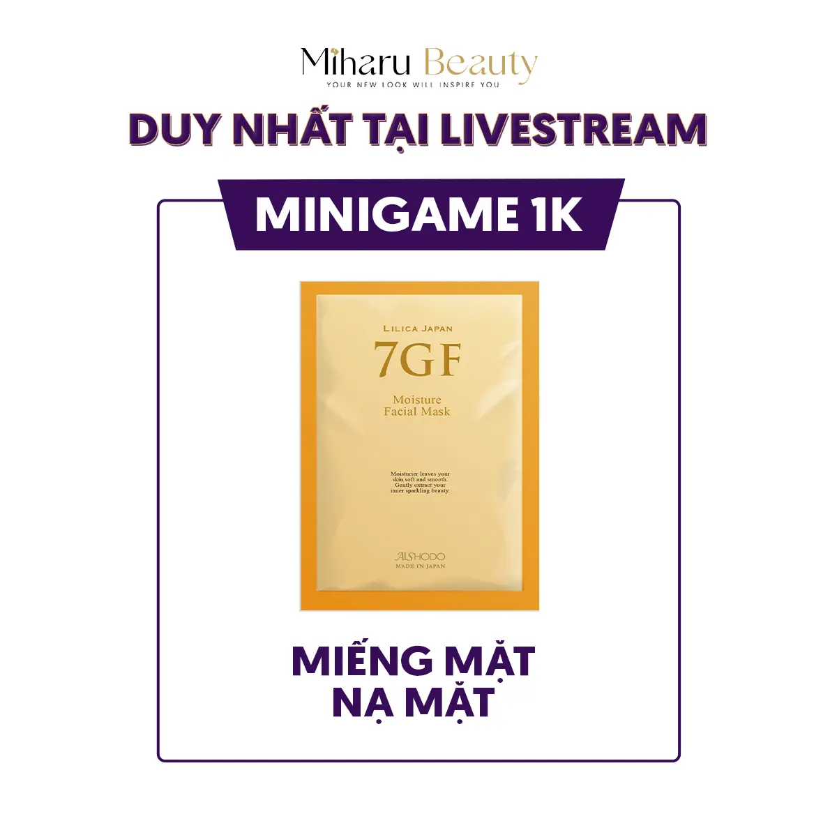 [DEAL 1K] Mặt nạ mặt - 7GF Moisture Facial Mask 25ml (1 miếng)