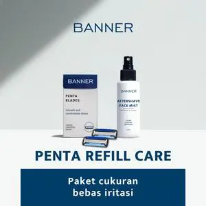 Banner Penta Refill Care (Isi Ulang Pisau Cukur Kumis Jenggot 5 Mata Silet & Aftershave) 0