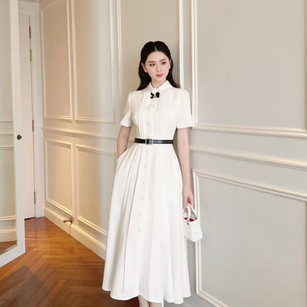 COOKIE DRESS - Đầm trắng công sở sang trọng WHITE PLAN Nữ Women