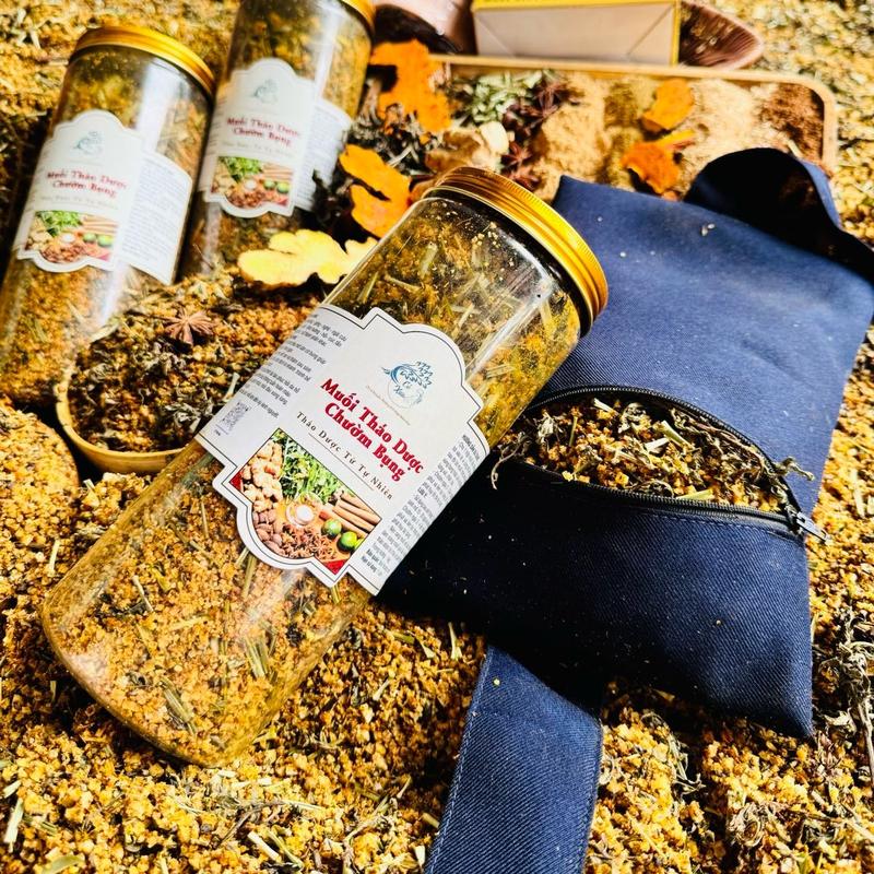 Muối thảo dược chườm bụng sau sinh hũ 1000gr