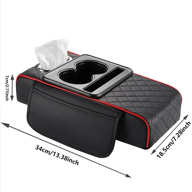 Car Armrest Box Pad, 1 Count Universal Car Tissue Box, Multi-functional Car Armrest Box Pad, Car Interior Accessories for Stowing & Tidying 1