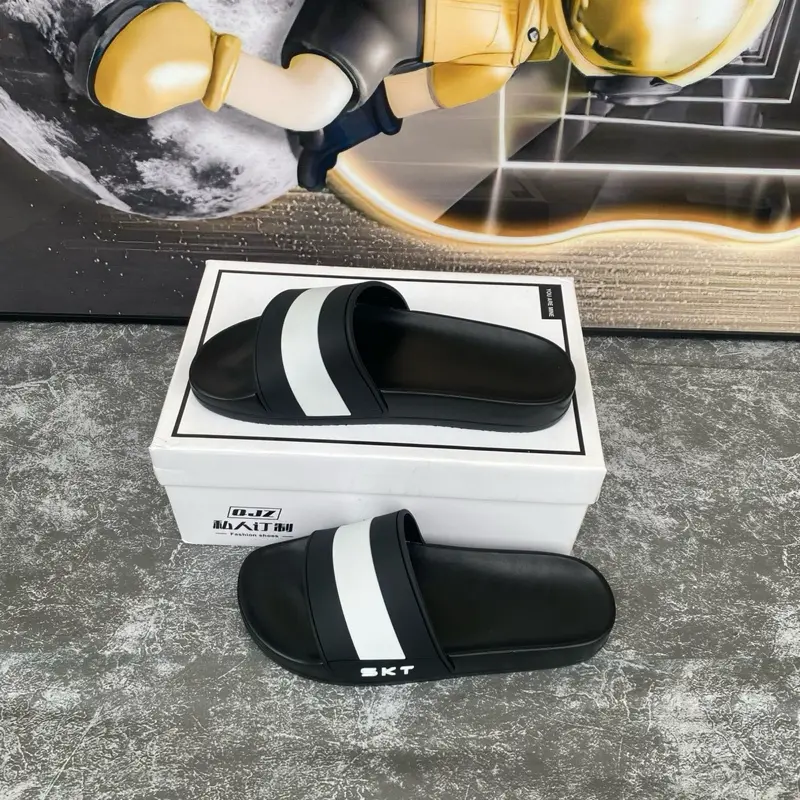 Dép Nam/nữ Kẻ 2 Màu Quai Ngang Cao Su Non eva mềm êm AE đi cháy phố DéP Slipper Đế Bằng 6