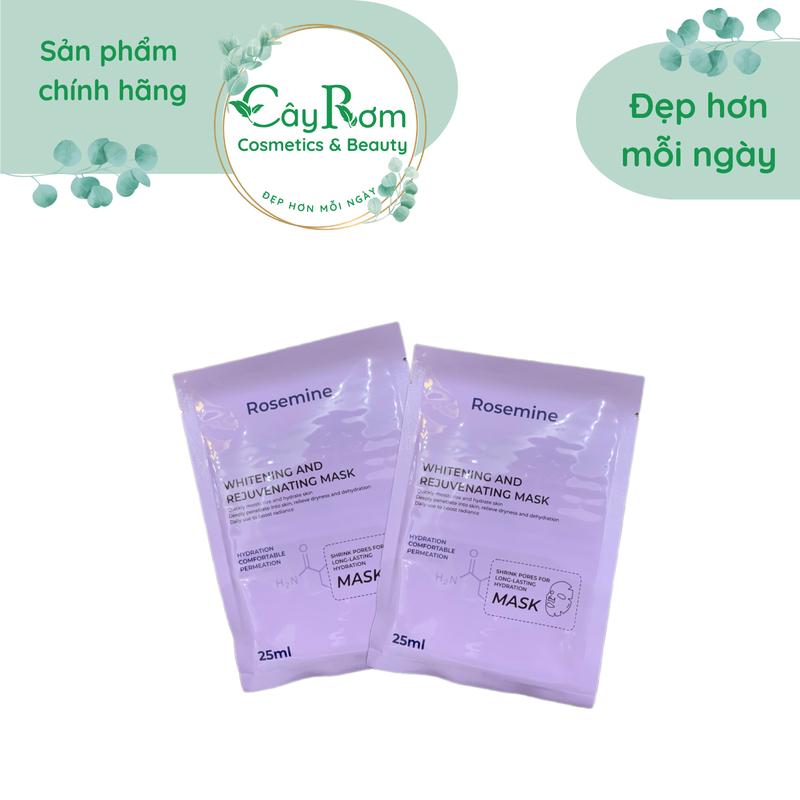 20 miếng Mặt nạ Rosemine Whitening and Rejuvenating mask Set 20 miếng dưỡng da Women Skincare