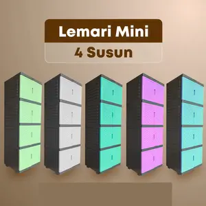 [COD]LEMARI  PLASTIK 4 SUSUN/LEMARI BAJU/LEMARI PLASTIK JUMBO/LEMARI  PAKAIAN PLASTIK Asli