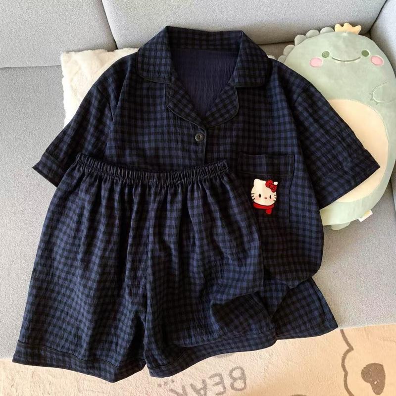 Product Introduction of Bộ Pijama Ngắn Tay Chất Cotton Sữa Mềm Mịn Hàng Quảng Châu - Quần Ngủ, Pijama, Nữ, Women 9