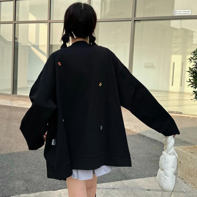 Product Introduction of Áo khoác Jacket nút gài thêu REGODS form rộng unisex nam nữ vải Nỉ PCG - Jacket pieces ss1 Top Women 20