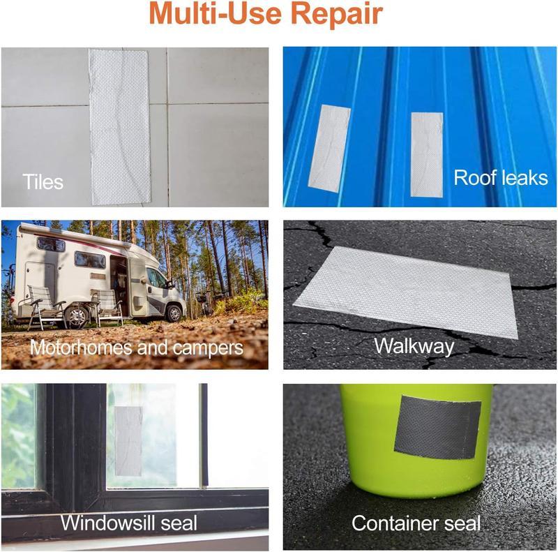 Product Introduction of Buy 1 Take 2 Extra Thickness 5M Aluminum Foil Tape  Professional Super Waterproof Tape, Aluminum Butyl Rubber Tape for Pipe/Metal/RV Awning/Roof Leak/Window Seal/Boat 5M*5CM 3