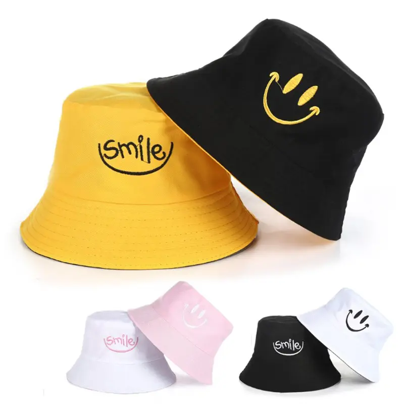 Mũ Bucket, Unisex, Thêu, Dành Cho Phụ Nữ Và Nam Giới, Làm Bằng Bông, Mũ Hai Mặt, Thích Hợp Cho Bãi Biển, Câu Cá Và Chống Nắng