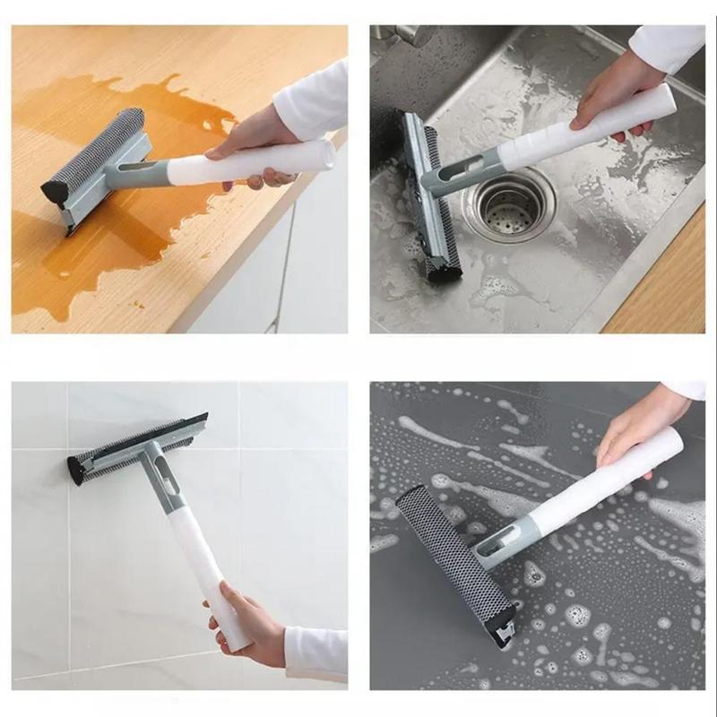 Product Introduction of Bàn Chải Làm Sạch Cửa Sổ, Gạt Nước Kính 3 Trong 1, Cho Phòng Tắm, Gương Và Cửa Sổ, Có Bình Xịt, Hai Mặt, R6Z7 45