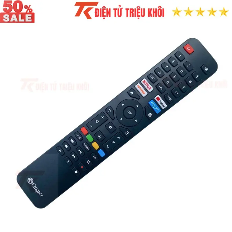 Remote điều khiển tivi Casper Mã 08, điều khiển TV Casper - Tặng kèm pin - Điện Tử Triệu Khôi 2
