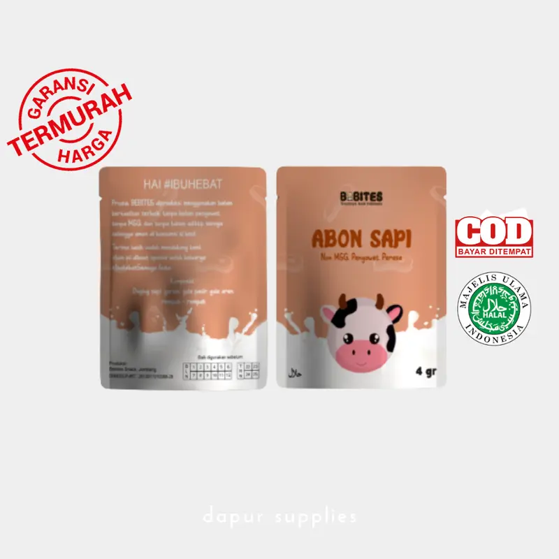 Abon Mpasi Bayi Halal 4gr / Abon Sachet Sehat Tanpa Pengawet / Penambah Nafsu Makan Abon Bayi Non MSG Food 6