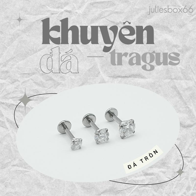 1 CHIẾC Khuyên tai chất liệu thép không gỉ ĐÁ TRÒN TRẮNG FLATBACK 3 SIZE Không Gỉ Không Kích Ứng juliesbox XỎ