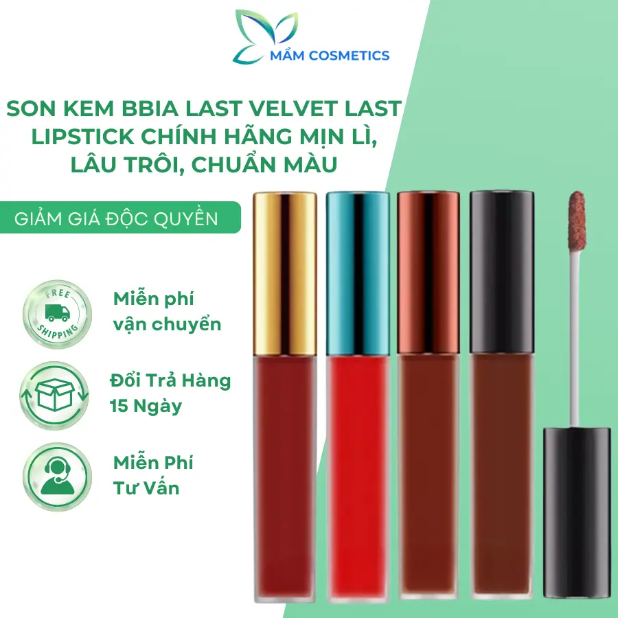 Son Kem BiBiA Bền Màu Cả Ngày Mướt Mịn Mê Ly