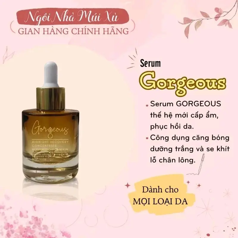 [CHÍNH HÃNG] Serum B5 Múi Xù The Gorgeous Dưỡng Da căng bóng, hỗ trợ trắng dần-Chai 50ml