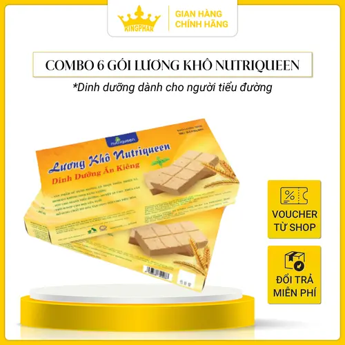 Combo 6 gói Lương Khô NUTRIQUEEN Dinh Dưỡng Dành Cho Người Ăn Kiêng Và Tiểu Đường