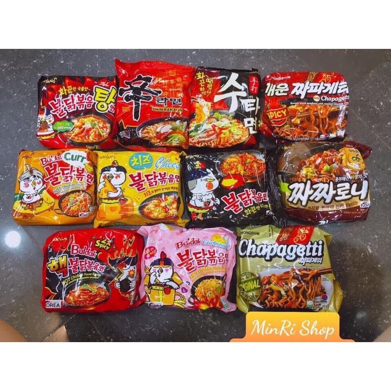 Mì Gà Cay SamYang Hàn Quốc đủ loại Lốc 5 gói x 140g | Mì Hàn Quốc Chính Hãng date mới 1