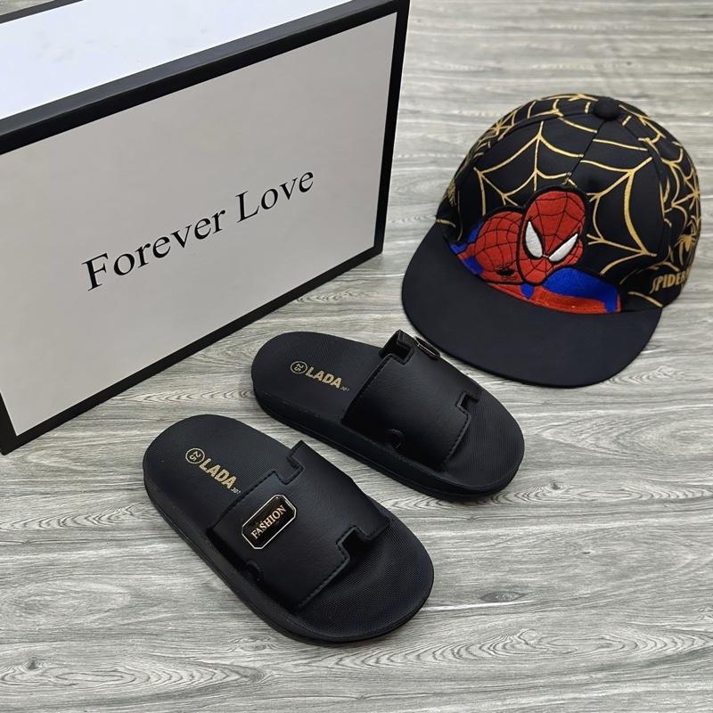 [Mẫu Mới-Phom chuẩn loại 1] Dép Lê Bé Trai Quai Chữ H,Dép cho bé Trai Đẹp Quai Da Cao Cấp, Size Từ 25-36, Đế Cao Su Cao Cấp, Chống Trơn Trượt, Đi Mưa Đi Nước Vô Tư