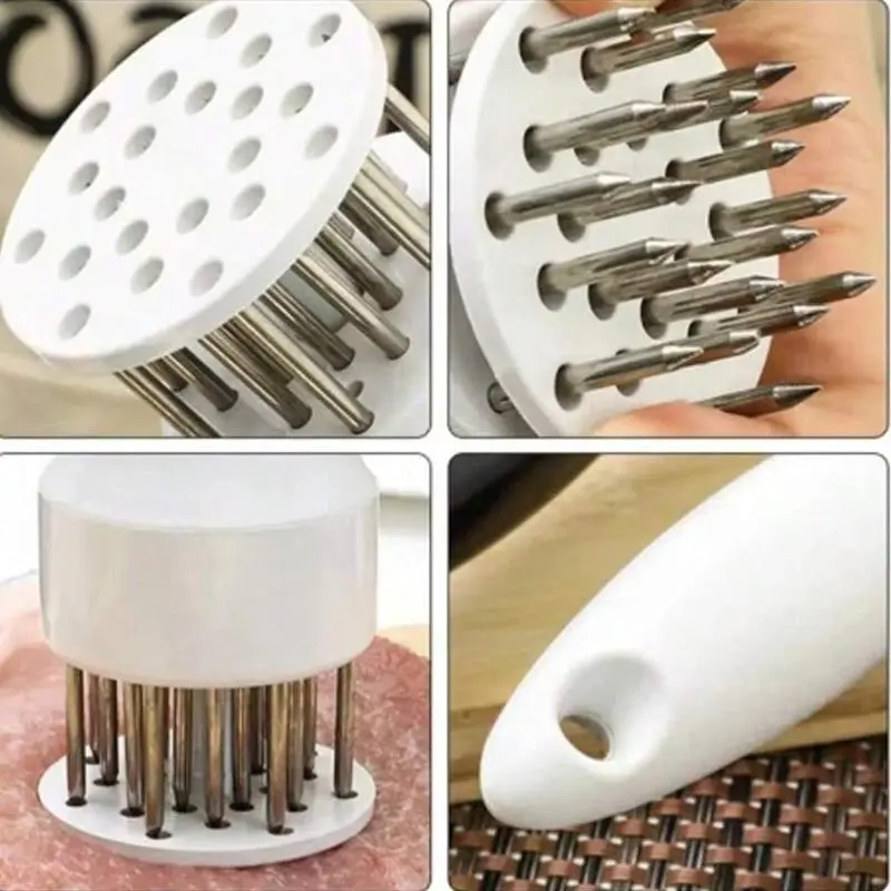 Manual Meat Tenderizer, Handheld Meat Tenderizer with Broken Tendons, Pork Chop Chicken Chop Chicken Wings Meat Needle Hammer for Kitchen, Utensils 2