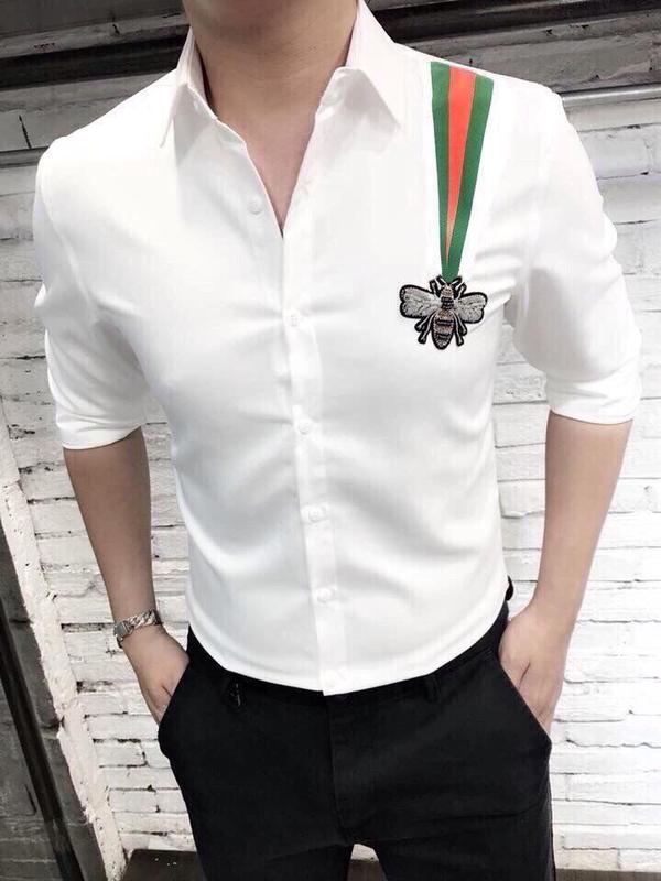  ÁO SƠ MI NAM DÀI TAY LOGO ONG THÊU CÓ BIGSIZE ĐẾN 100KG 