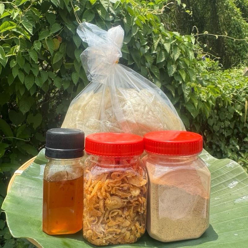  1KG BÁNH TRÁNG RÌA Ủ BƠ TẶNG HŨ MUỐI SIÊU SẶC 100G HÀNH PHI SỐT TẮC 