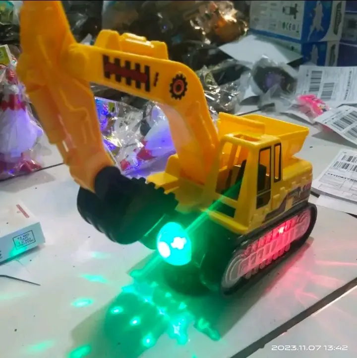 Mainan Anak Truk Beko Excavator -Truk Konstruksi Excavator Bump And Go Musik Lampu bisa berjalan