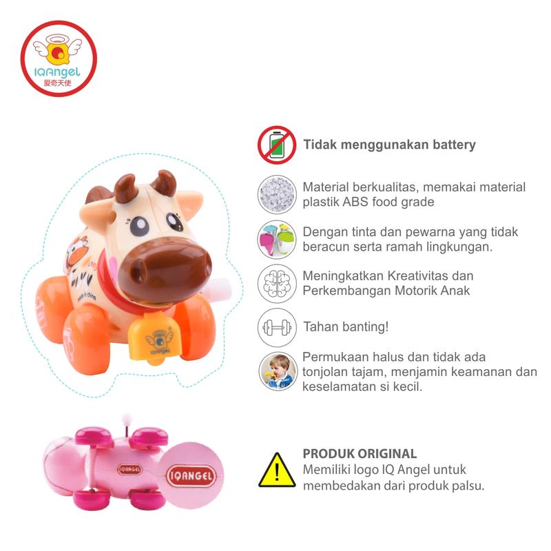 Product Introduction of IQANGEL Cow Toys / Mainan Edukatif Bayi / Mainan Motorik Anak / Mainan Bentuk Sapi / Mainan Karakter Hewan / Mainan Hewan Lucu / Mainan Edukasi Anak / Mainan Putar 0