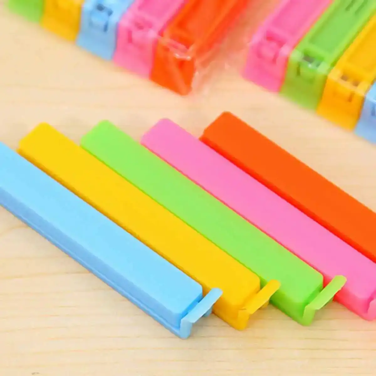 1/5PCS Colorful Food Clips Snack Bags Sealing Clamps Wear-resistant Sealer Fresh Bread Condiments Storing Clamp Kitchenware
