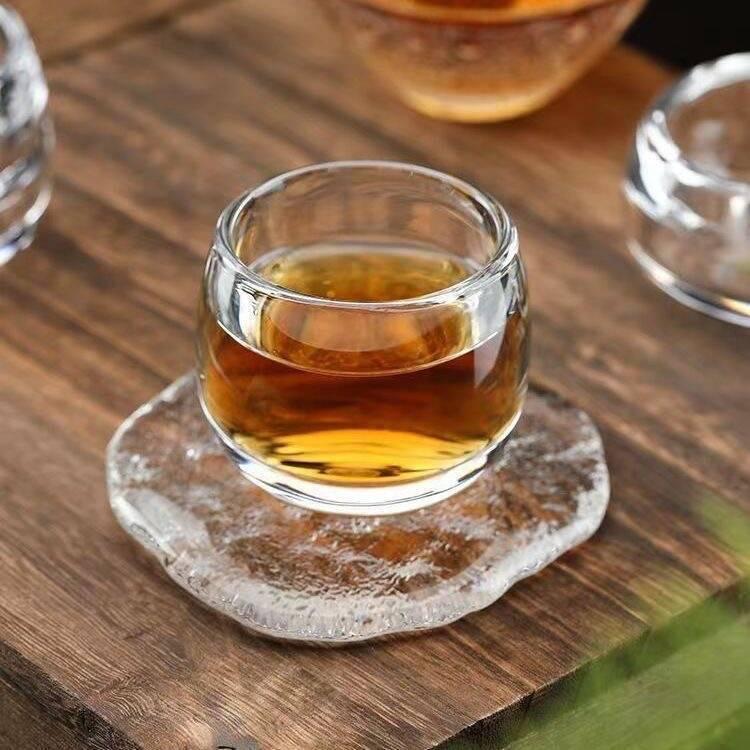 [ Hàng dày Loại 1 ] Bộ Ly Trà Thuỷ Tinh Pha Lê Cao Cấp Trong Suốt Dày Dặn Uống Trà Không Nóng, Phong Cách Sang Trọng, Phóng Khoáng làm ly trà, ly tửu, ly trà tết